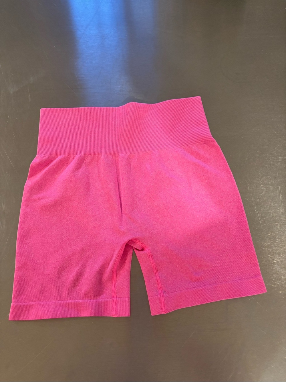 Pink Seamless High-Waist Bike Shorts